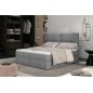 Ensemble boxspring complet tête de lit + sommiers + matelas + surmatelas AMARIS de VENESETTI - tissu luxe gris clair - 180x200 c Ensemble boxspring complet tête de lit + sommiers + matelas + surmatelas AMARIS de VENESETTI - tissu luxe gris clair - 180x200 c