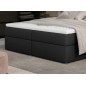 Ensemble boxspring complet tête de lit + sommiers + matelas + surmatelas AMARIS de VENESETTI - simili cuir noir - 180x200 cm Ensemble boxspring complet tête de lit + sommiers + matelas + surmatelas AMARIS de VENESETTI - simili cuir noir - 180x200 cm