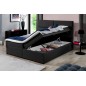 Ensemble boxspring complet tête de lit + sommiers + matelas + surmatelas AMARIS de VENESETTI - simili cuir noir - 180x200 cm Ensemble boxspring complet tête de lit + sommiers + matelas + surmatelas AMARIS de VENESETTI - simili cuir noir - 180x200 cm