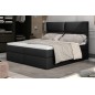 Ensemble boxspring complet tête de lit + sommiers + matelas + surmatelas AMARIS de VENESETTI - simili cuir noir - 180x200 cm Ensemble boxspring complet tête de lit + sommiers + matelas + surmatelas AMARIS de VENESETTI - simili cuir noir - 180x200 cm