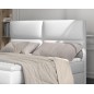 Ensemble boxspring complet tête de lit + sommiers + matelas + surmatelas AMARIS de VENESETTI - simili cuir blanc - 180x200 cm Ensemble boxspring complet tête de lit + sommiers + matelas + surmatelas AMARIS de VENESETTI - simili cuir blanc - 180x200 cm
