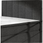 Ensemble boxspring complet tête de lit + sommiers + matelas + surmatelas BORIS de VENESETTI - tissu luxe gris foncé - 140x200 cm
