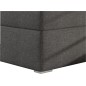 Ensemble boxspring complet tête de lit + sommiers + matelas + surmatelas BORIS de VENESETTI - tissu luxe gris foncé - 140x200 cm