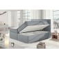 Ensemble boxspring complet tête de lit + sommiers + matelas + surmatelas BORIS de VENESETTI - tissu luxe gris clair - 140x200 cm Ensemble boxspring complet tête de lit + sommiers + matelas + surmatelas BORIS de VENESETTI - tissu luxe gris clair - 140x200 cm