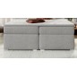 Ensemble boxspring complet tête de lit + sommiers + matelas + surmatelas BORIS de VENESETTI - tissu luxe gris clair - 160x200 cm