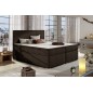 Ensemble boxspring complet tête de lit + sommiers + matelas + surmatelas BORIS de VENESETTI - tissu luxe chocolat - 140x200 cm Ensemble boxspring complet tête de lit + sommiers + matelas + surmatelas BORIS de VENESETTI - tissu luxe chocolat - 140x200 cm