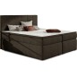 Ensemble boxspring complet tête de lit + sommiers + matelas + surmatelas BORIS de VENESETTI - tissu luxe chocolat - 180x200 cm Ensemble boxspring complet tête de lit + sommiers + matelas + surmatelas BORIS de VENESETTI - tissu luxe chocolat - 180x200 cm