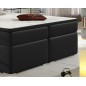 Ensemble boxspring complet tête de lit + sommiers + matelas + surmatelas BORIS de VENESETTI - simili cuir noir - 140x200 cm Ensemble boxspring complet tête de lit + sommiers + matelas + surmatelas BORIS de VENESETTI - simili cuir noir - 140x200 cm
