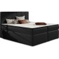 Ensemble boxspring complet tête de lit + sommiers + matelas + surmatelas BORIS de VENESETTI - simili cuir noir - 160x200 cm Ensemble boxspring complet tête de lit + sommiers + matelas + surmatelas BORIS de VENESETTI - simili cuir noir - 160x200 cm