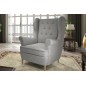 Fauteuil 1 place en tissu catégorie luxe, gris, ARNAUD Fauteuil 1 place en tissu catégorie luxe, gris, ARNAUD