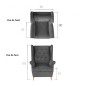 Fauteuil 1 place en tissu velours catégorie luxe, gris, ARNAUD Fauteuil 1 place en tissu velours catégorie luxe, gris, ARNAUD