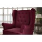 Fauteuil 1 place en tissu velours catégorie luxe, bordeaux, ARNAUD Fauteuil 1 place en tissu velours catégorie luxe, bordeaux, ARNAUD