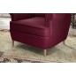 Fauteuil 1 place en tissu velours catégorie luxe, bordeaux, ARNAUD Fauteuil 1 place en tissu velours catégorie luxe, bordeaux, ARNAUD