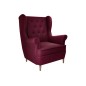 Fauteuil 1 place en tissu velours catégorie luxe, bordeaux, ARNAUD Fauteuil 1 place en tissu velours catégorie luxe, bordeaux, ARNAUD