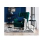 Fauteuil 1 place en tissu velours catégorie luxe, vert foncé, ARNAUD Fauteuil 1 place en tissu velours catégorie luxe, vert foncé, ARNAUD