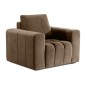 Fauteuil 1 place en tissu velours catégorie luxe, beige, LAZINO Fauteuil 1 place en tissu velours catégorie luxe, beige, LAZINO