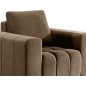 Fauteuil 1 place en tissu velours catégorie luxe, beige, LAZINO Fauteuil 1 place en tissu velours catégorie luxe, beige, LAZINO