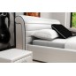 Lit design en cuir italien de luxe SPIRIT, blanc, 140x190 Lit design en cuir italien de luxe SPIRIT, blanc, 140x190