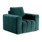 Fauteuil 1 place en tissu velours catégorie luxe, vert, LAZINO Fauteuil 1 place en tissu velours catégorie luxe, vert, LAZINO
