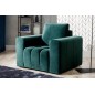 Fauteuil 1 place en tissu velours catégorie luxe, vert, LAZINO Fauteuil 1 place en tissu velours catégorie luxe, vert, LAZINO