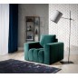 Fauteuil 1 place en tissu velours catégorie luxe, vert, LAZINO Fauteuil 1 place en tissu velours catégorie luxe, vert, LAZINO