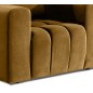 Fauteuil 1 place en tissu velours catégorie luxe, moutarde, LAZINO Fauteuil 1 place en tissu velours catégorie luxe, moutarde, LAZINO