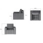 Fauteuil 1 place en tissu velours catégorie luxe, bleu foncé, LAZINO Fauteuil 1 place en tissu velours catégorie luxe, bleu foncé, LAZINO