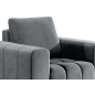 Fauteuil 1 place en tissu velours catégorie luxe, gris, LAZINO Fauteuil 1 place en tissu velours catégorie luxe, gris, LAZINO