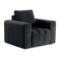 Fauteuil 1 place en tissu velours catégorie luxe, gris foncé, LAZINO Fauteuil 1 place en tissu velours catégorie luxe, gris foncé, LAZINO