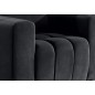 Fauteuil 1 place en tissu velours catégorie luxe, gris foncé, LAZINO Fauteuil 1 place en tissu velours catégorie luxe, gris foncé, LAZINO
