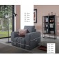 Fauteuil 1 place en tissu velours catégorie luxe, gris foncé, LAZINO Fauteuil 1 place en tissu velours catégorie luxe, gris foncé, LAZINO