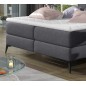 Ensemble boxspring complet tête de lit + sommiers + matelas + surmatelas LAMBERT de VENESETTI - tissu luxe gris foncé - 140x200 Ensemble boxspring complet tête de lit + sommiers + matelas + surmatelas LAMBERT de VENESETTI - tissu luxe gris foncé - 140x200