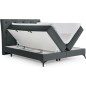 Ensemble boxspring complet tête de lit + sommiers + matelas + surmatelas LAMBERT de VENESETTI - tissu luxe gris foncé - 140x200 Ensemble boxspring complet tête de lit + sommiers + matelas + surmatelas LAMBERT de VENESETTI - tissu luxe gris foncé - 140x200