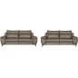 Ensemble de 2 canapés 2 places en 100% tout cuir épais de luxe italien, PERLA, taupe, en 6x sans frais, total de la commande: 25 Ensemble de 2 canapés 2 places en 100% tout cuir épais de luxe italien, PERLA, taupe, en 6x sans frais, total de la commande: 25