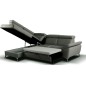 Canapé d'angle convertible en cuir italien de luxe 5 places MILOS, avec coffre, gris foncé, angle gauche (vu de face) Canapé d'angle convertible en cuir italien de luxe 5 places MILOS, avec coffre, gris foncé, angle gauche (vu de face)