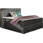 Ensemble boxspring complet tête de lit + sommiers + matelas + surmatelas ALVEN - tissu luxe gris foncé - 180x200 cm Ensemble boxspring complet tête de lit + sommiers + matelas + surmatelas ALVEN - tissu luxe gris foncé - 180x200 cm
