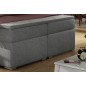 Ensemble boxspring complet tête de lit + sommiers + matelas + surmatelas ALVEN - tissu luxe gris - 160x200 cm Ensemble boxspring complet tête de lit + sommiers + matelas + surmatelas ALVEN - tissu luxe gris - 160x200 cm