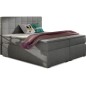 Ensemble boxspring complet tête de lit + sommiers + matelas + surmatelas ALVEN - tissu luxe gris - 140x200 cm Ensemble boxspring complet tête de lit + sommiers + matelas + surmatelas ALVEN - tissu luxe gris - 140x200 cm
