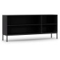 Très jolie commode de dimensions 180x40x80 cm, noir mat - Lancaster Très jolie commode de dimensions 180x40x80 cm, noir mat - Lancaster