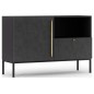 Très jolie commode de dimensions 120x40x80 cm, noir mat - Lancaster Très jolie commode de dimensions 120x40x80 cm, noir mat - Lancaster
