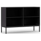 Très jolie commode de dimensions 120x40x80 cm, noir mat - Lancaster Très jolie commode de dimensions 120x40x80 cm, noir mat - Lancaster