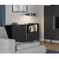 Très jolie commode de dimensions 120x40x80 cm, noir mat - Lancaster Très jolie commode de dimensions 120x40x80 cm, noir mat - Lancaster