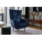 Fauteuil 1 place en tissu velours catégorie luxe, bleu foncé, ARTISTE Fauteuil 1 place en tissu velours catégorie luxe, bleu foncé, ARTISTE