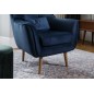 Fauteuil 1 place en tissu velours catégorie luxe, bleu foncé, ARTISTE Fauteuil 1 place en tissu velours catégorie luxe, bleu foncé, ARTISTE