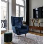 Fauteuil 1 place en tissu velours catégorie luxe, bleu foncé, ARTISTE Fauteuil 1 place en tissu velours catégorie luxe, bleu foncé, ARTISTE