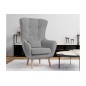 Fauteuil 1 place en tissu velours catégorie luxe, gris, ARTISTE Fauteuil 1 place en tissu velours catégorie luxe, gris, ARTISTE