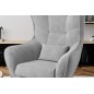 Fauteuil 1 place en tissu velours catégorie luxe, gris, ARTISTE Fauteuil 1 place en tissu velours catégorie luxe, gris, ARTISTE