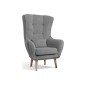 Fauteuil 1 place en tissu velours catégorie luxe, gris, ARTISTE Fauteuil 1 place en tissu velours catégorie luxe, gris, ARTISTE