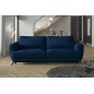 Canapé 3/4 places convertible - bleu foncé - en tissu velours de qualité luxe, MEGANE Canapé 3/4 places convertible - bleu foncé - en tissu velours de qualité luxe, MEGANE