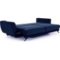 Canapé 3/4 places convertible - bleu foncé - en tissu velours de qualité luxe, MEGANE Canapé 3/4 places convertible - bleu foncé - en tissu velours de qualité luxe, MEGANE